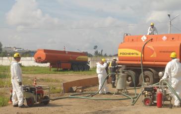 Установка оборудования для ликвидации последствий разлива нефтепродуктов